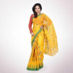 Red Indian Monipuri Tant Saree